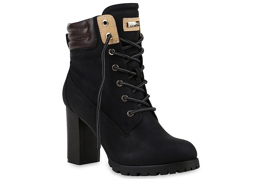 VAN HILL 812259 Schnürstiefelette Damen Schnürstiefeletten Worker Boots Sti günstig online kaufen