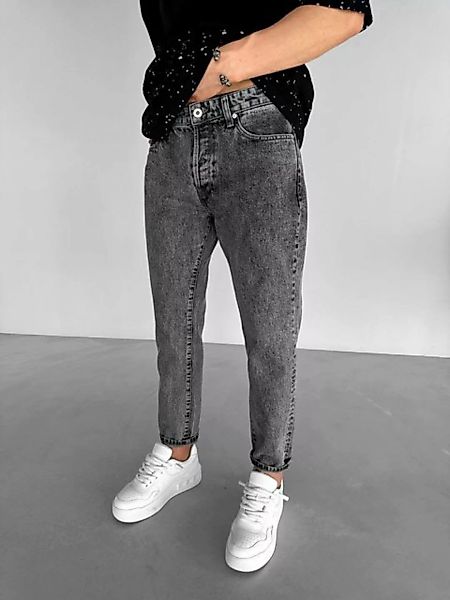 Abluka Bequeme Jeans BASIC MOM FIT JEANS GRAY günstig online kaufen