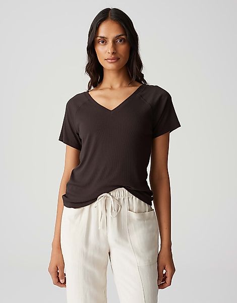 OPUS Kurzarmshirt SAVELLA Slim mit feiner günstig online kaufen