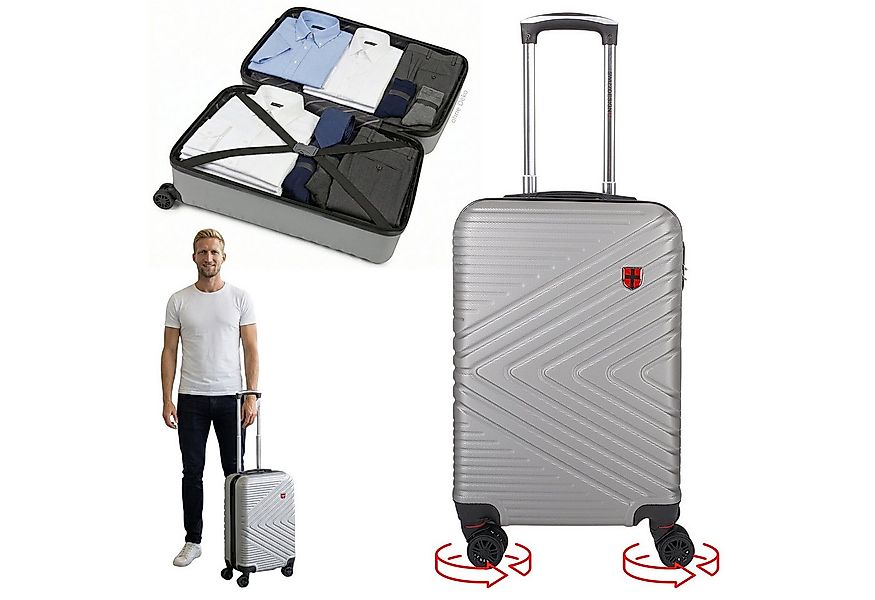 SWIZZDESIGN Handgepäckkoffer Koffer 50 cm 35 Liter Hartschalenkoffer Trolle günstig online kaufen