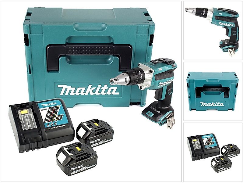 Makita Akku-Magazinschrauber DFS 250 RFJ Akku Trockenbauschrauber 18 V Brus günstig online kaufen