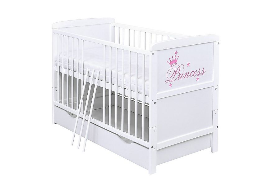 Baby-Delux Babybett Natalie Princess Bettkasten, Kinderbett Gitterbett 140x günstig online kaufen
