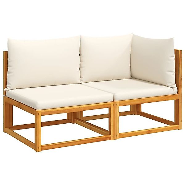 vidaXL Loungesofa Gartensofa mit Kissen 2-Sitzer günstig online kaufen