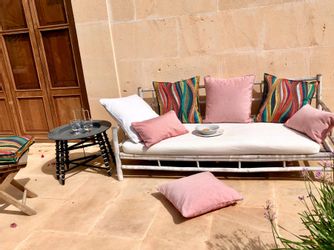 H.O.C.K. Dekokissen "Lino" Outdoor geeiget, Wendekissenhülle mit Füllung, 1 günstig online kaufen