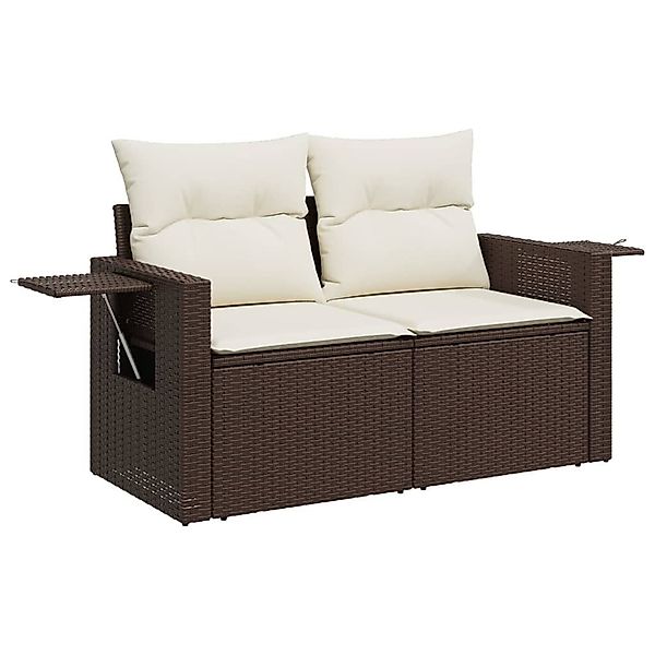 vidaXL Loungesofa Gartensofa mit Kissen 2-Sitzer günstig online kaufen