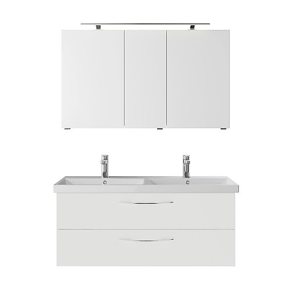 Pelipal Badmöbel-Set Serie 4035 3-tlg. in Weiß Glanz mit Spiegelschrank günstig online kaufen