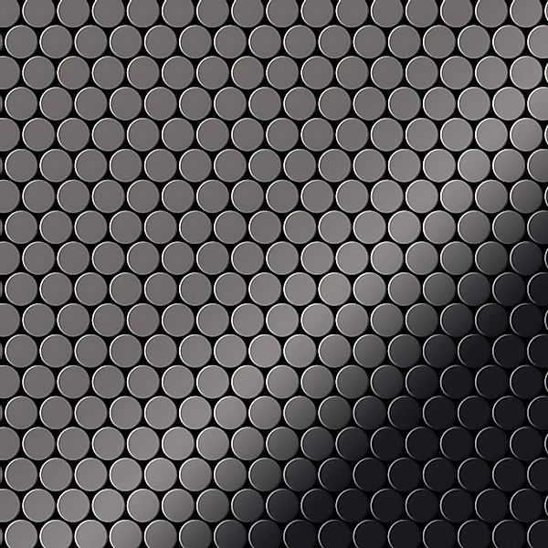 ALLOY Mosaik Fliese Massiv Metall Titan Hochglanz Dunkelgrau 1,6mm Penny-ti günstig online kaufen