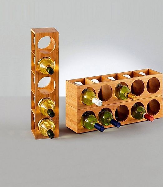 Zeller Present Weinregal Bamboo, für bis zu 5 Weinflaschen geeignet günstig online kaufen