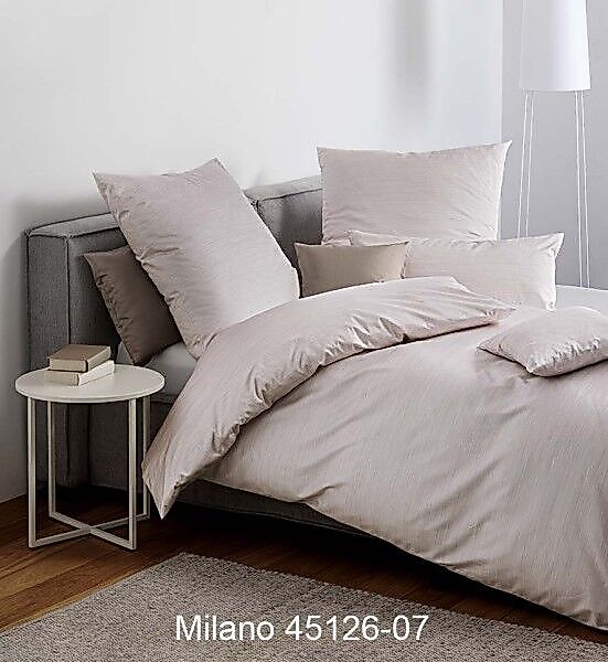 Janine Janine Mako-Satin Bettwäsche MILANO 45126 sand silber natur Größe: günstig online kaufen