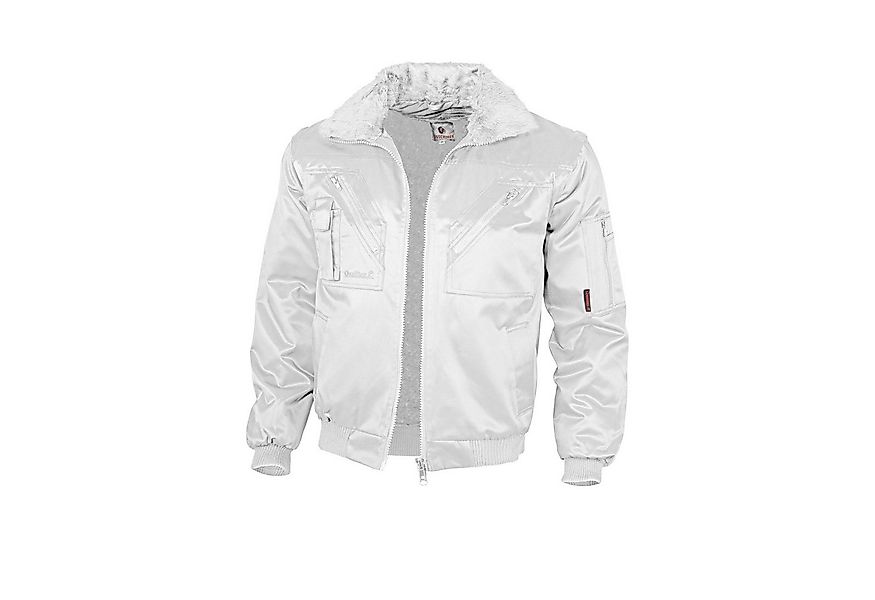 Qualitex Workwear Pilotenjacke Pilotenjacke einfarbig weiß, Gr. 3XL günstig online kaufen