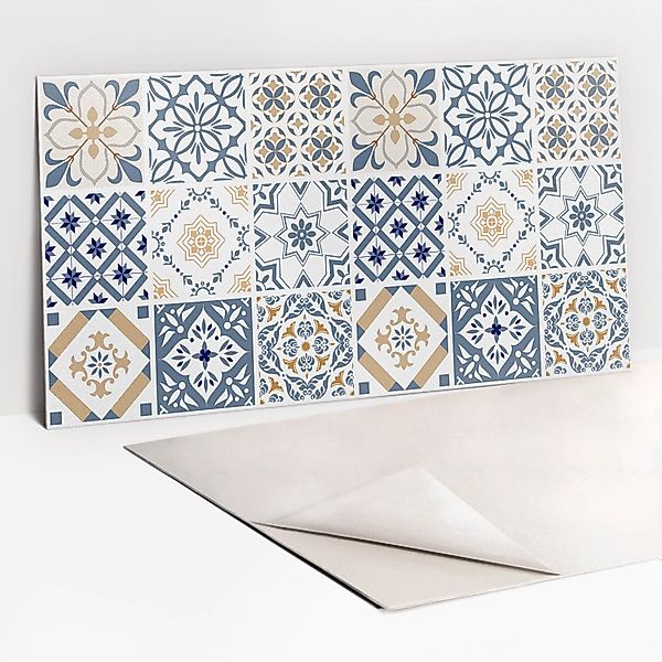 Tulup Wandpaneel Küchenrückwand Ornamentmosaik 100x50cm Vinylfliesen günstig online kaufen