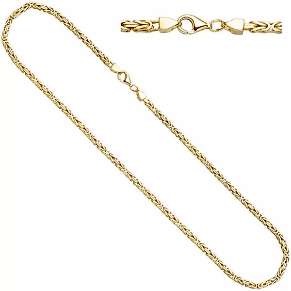 SIGO Königskette 925 Sterling Silber gold vergoldet 3,2 mm 60 cm Kette Hals günstig online kaufen