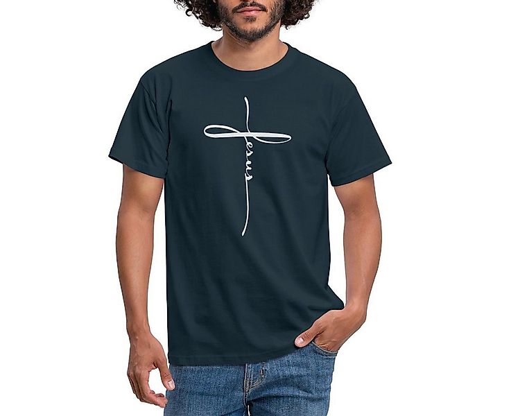 Spreadshirt T-Shirt Jesus Kreuz Christlich Männer T-Shirt (1-tlg) günstig online kaufen