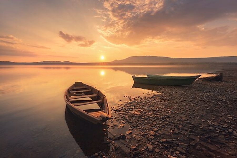 Papermoon Fototapete »Photo-Art DMITRY KUPRATSEVICH, BOOT AM SEE« günstig online kaufen