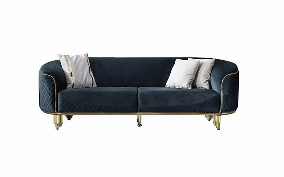 JVmoebel 3-Sitzer Modern Neu Sofa 3 Sitzer Polstersofa Blau Textil Sitz Des günstig online kaufen
