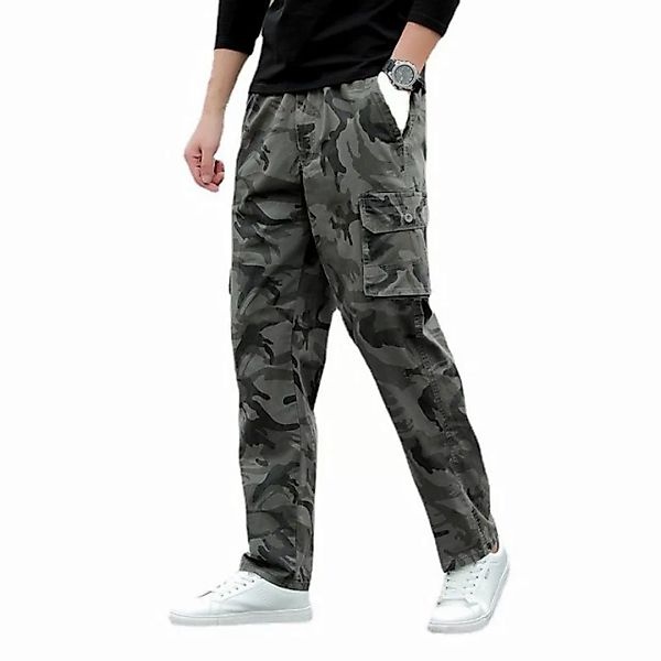 KIKI Loungepants Camouflage gerade Freizeithose lockere Jogginghose günstig online kaufen
