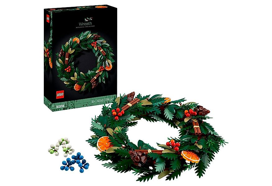 LEGO® LEGO Icons Weihnachtskranz, Konstruktionsspielzeug Spielbausteine günstig online kaufen