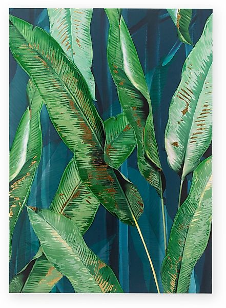 Art for the home Leinwandbild "Blatter" 1 Stk. tlg. Handgemalt Wandbild Gol günstig online kaufen