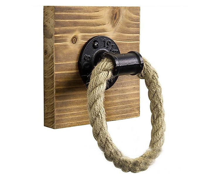 BAYLI Regal Industrial Rohr Handtuchhalter mit Seil für Badezimmer, rustika günstig online kaufen