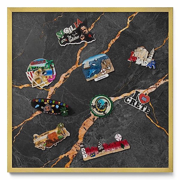 Tulup Magnettafel Magnettafel aus Metall für Souvenirs Dekorierter Dunkler günstig online kaufen