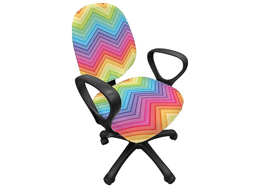 Abakuhaus Bürostuhlhusse dekorative Schutzhülle aus Stretchgewebe, Regenbog günstig online kaufen