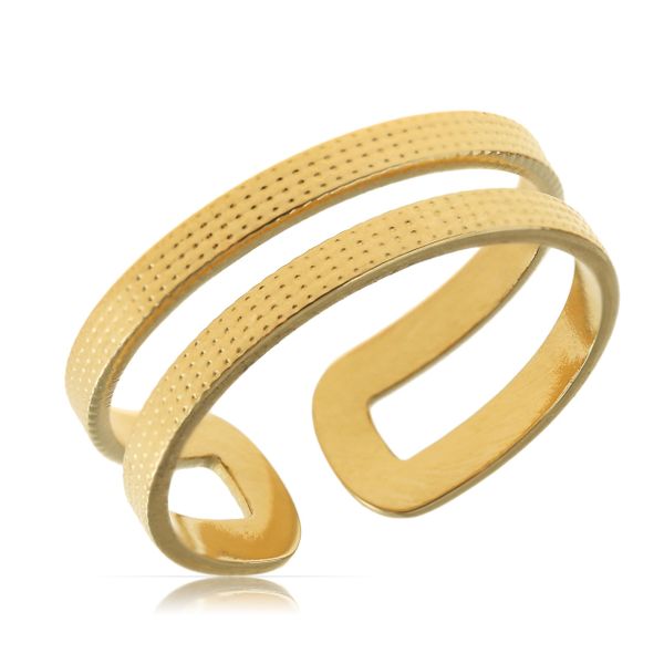 Made by Nami Fingerring Breiter Goldener günstig online kaufen
