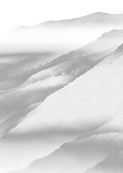 Komar Fototapete Vlies White Noise Mountain  200 x 280 cm günstig online kaufen