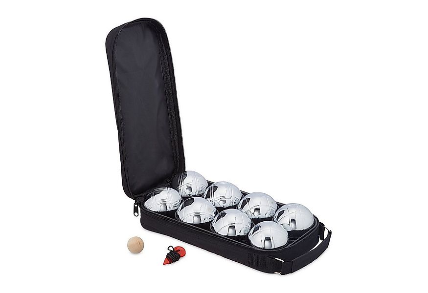 relaxdays Spielzeug-Gartenset 8 Boule Kugeln im Set günstig online kaufen