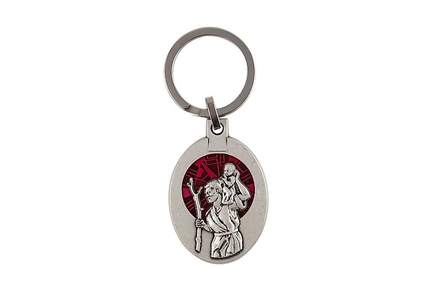 NKlaus Schlüsselanhänger Schlüsselanhänger Heiliger Christophorus rot Gott günstig online kaufen