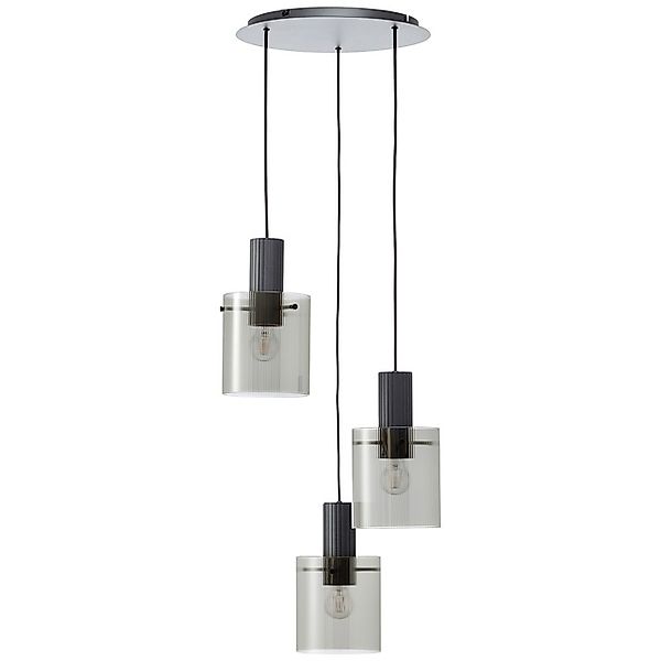 Brilliant Pendelleuchte »Riffelini«, 3 flammig, Leuchtmittel E27   ohne Leu günstig online kaufen
