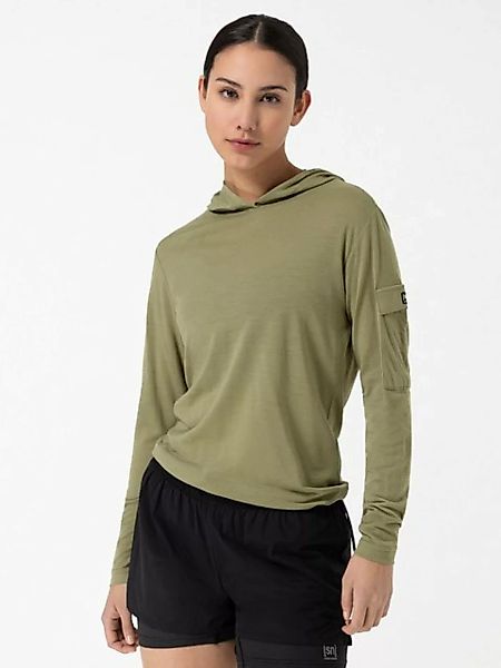 SUPER.NATURAL Hoodie für Damen, Merino, weich RELAX LIGHT POCKET Armtasche günstig online kaufen