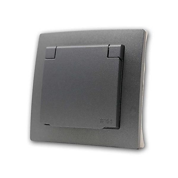 McPower FLAIR Steckdose IP44 anthraz250V16AUP Klemman günstig online kaufen