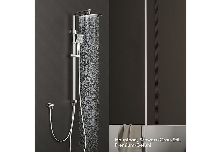 HOMELODY Duschsystem Chrom Regendusche Duschset ohne Armatur Ohne zusätzlic günstig online kaufen