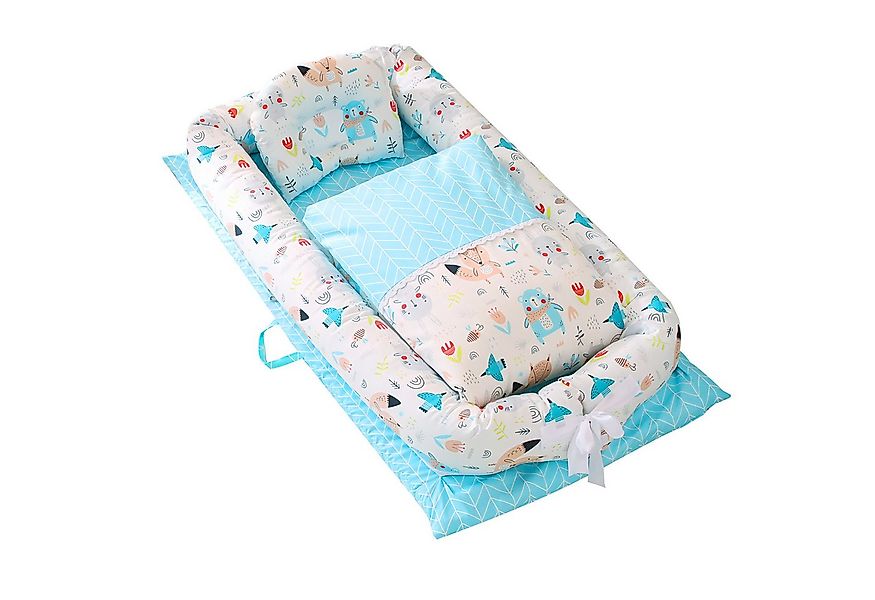 SEHAUSEU Kuschelnest Bettnestchen Babylounge Babykokon mit Decke und Kissen günstig online kaufen