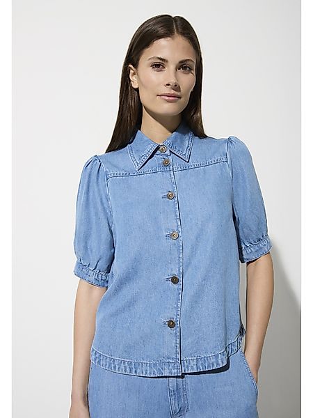 MORE&MORE Kurzarmbluse Jeansbluse günstig online kaufen