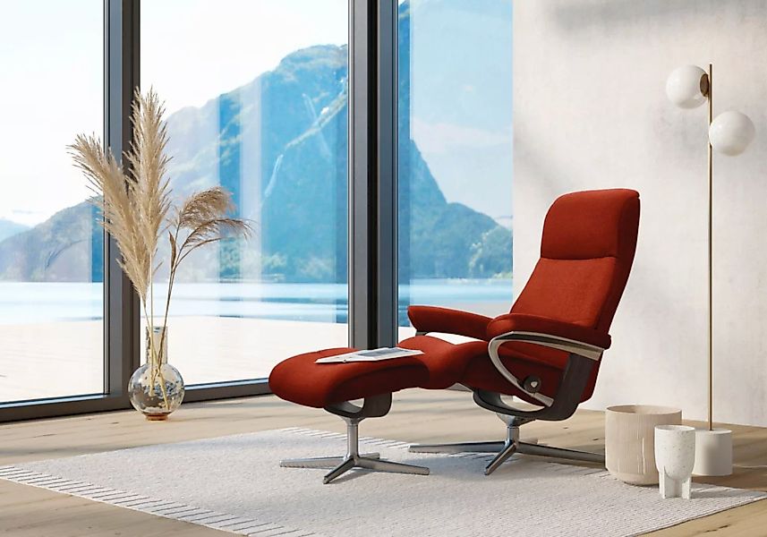 Stressless Fußhocker "View", mit Cross Base, Größe S, M & L, Holzakzent Wen günstig online kaufen