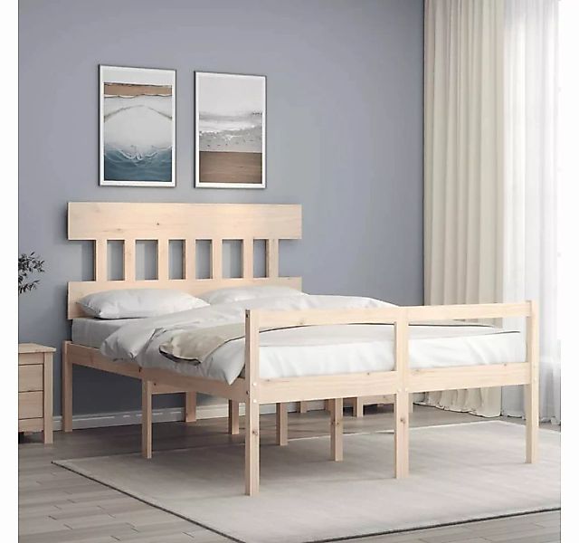 furnicato Bett Seniorenbett mit Kopfteil 140x200 cm Massivholz günstig online kaufen