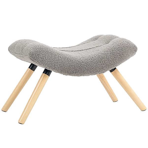 HOMCOM Sitzhocker Polyester Schaumstoff 67L x 45B x 38H cm Hellgrau günstig online kaufen