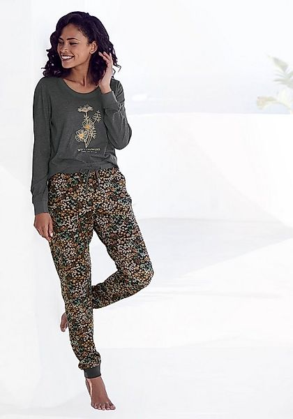Vivance Dreams Pyjama (2 tlg., 2-teilig) mit Frontdruck günstig online kaufen