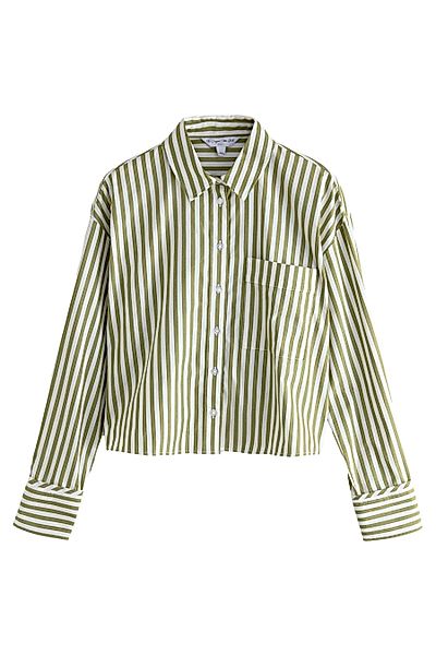 Next Langarmhemd Verkürztes Oversized Fit Langarmshirt günstig online kaufen