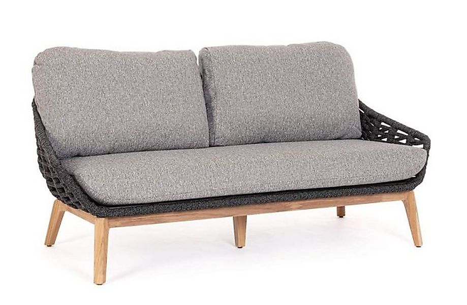 Bizzotto Gartensofa Gartensofa Tamires aus Teakholz, Anthrazit, Teakholz, z günstig online kaufen