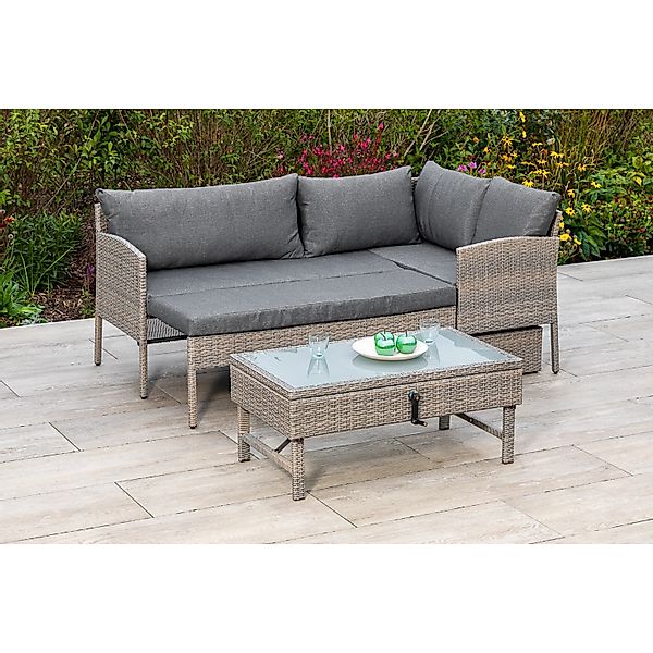 Merxx Gartenmöbelset Viletta Eckbank Höhenverstellbarer Tisch günstig online kaufen
