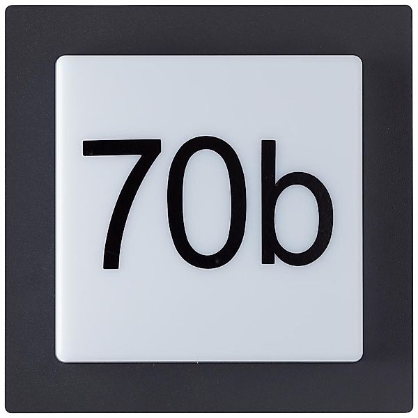 LED Hausnummernleuchte Sten in Weiß und Schwarz 9W 1100lm IP44 180x180mm günstig online kaufen