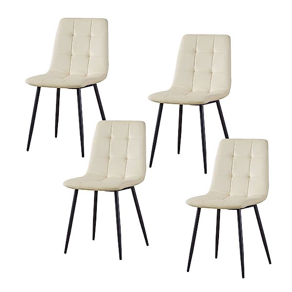 HTI-Living Polsterstuhl Esszimmerstuhl 4er Set Creme günstig online kaufen