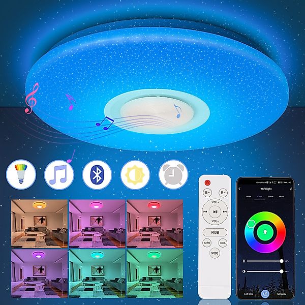 Clanmacy LED Deckenleuchte 24W Deckenlampe mit günstig online kaufen