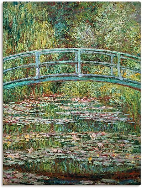 Artland Wandbild "Japanische Brücke. 1899." Gewässer 1 Stk. tlg. als Leinwa günstig online kaufen