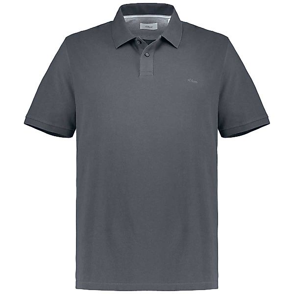 s.Oliver Poloshirt aus Baumwolle Farbe dunkelgrau Größe: 4XL günstig online kaufen