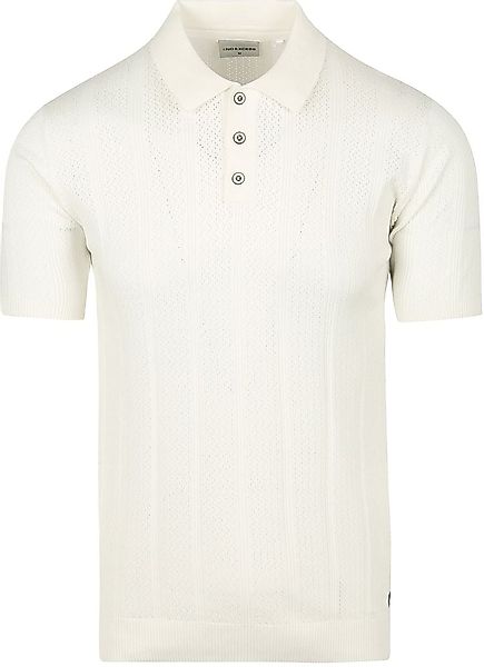 No Excess Knitted Poloshirt Off White - Größe M günstig online kaufen