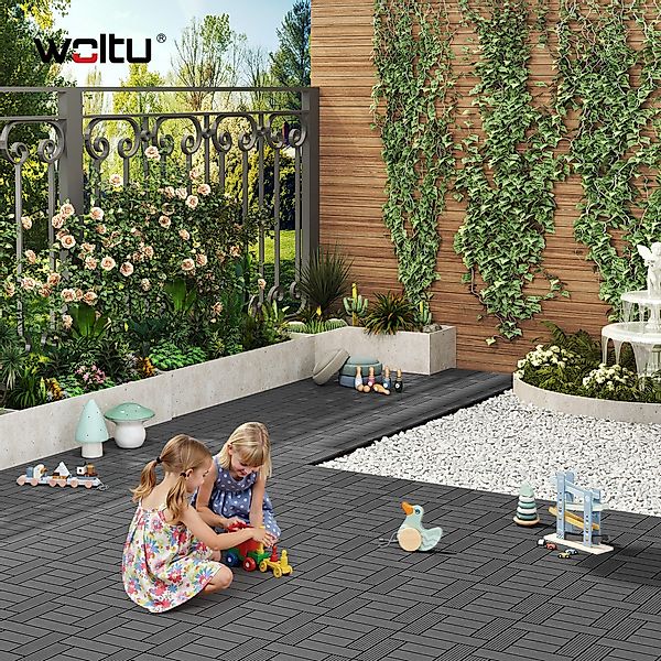 Woltu WPC-Fliesen, 22 St., Terrassendielen in günstig online kaufen