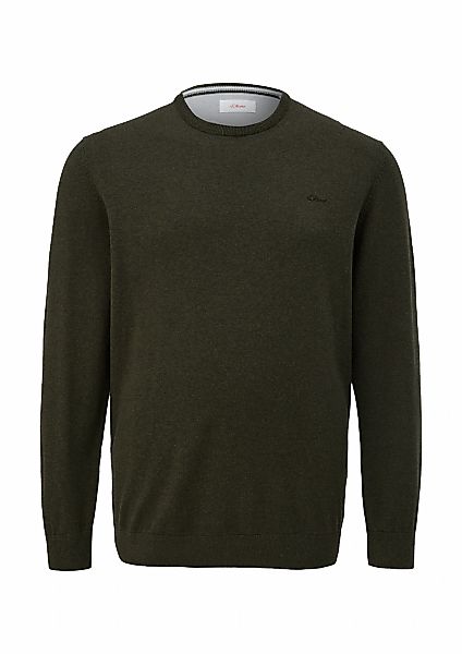 s.Oliver Men Big Sizes Strickpullover mit Logostickerei - Große Größen günstig online kaufen